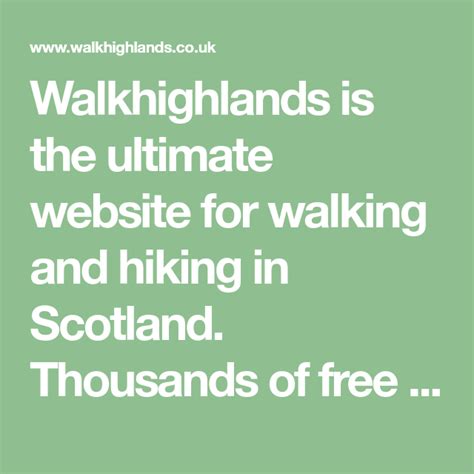 walkhighlands|walk highlands highlandswebsite.